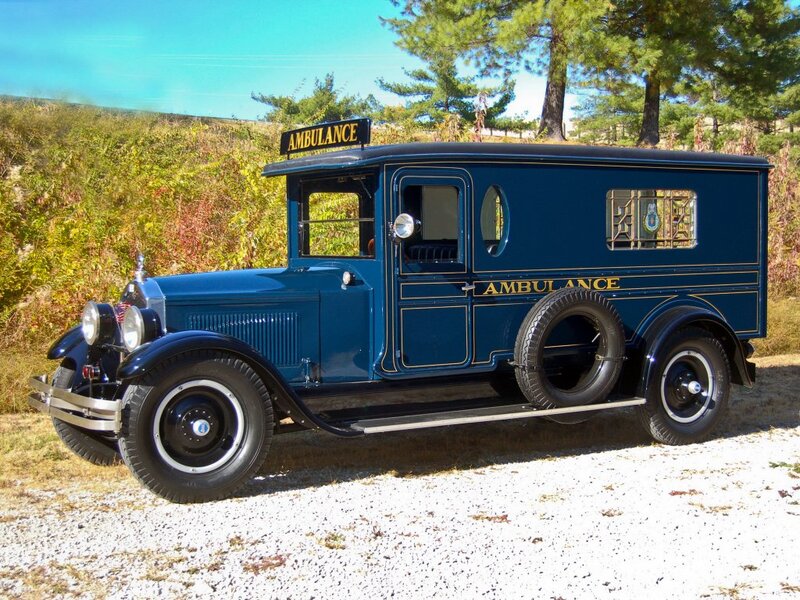 Vintage Blue Ambulance