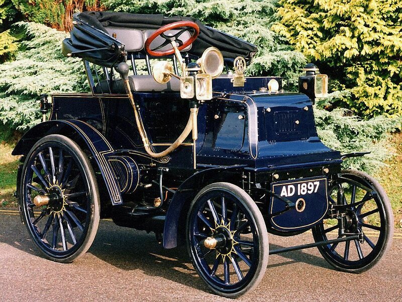 Vintage blue automobile