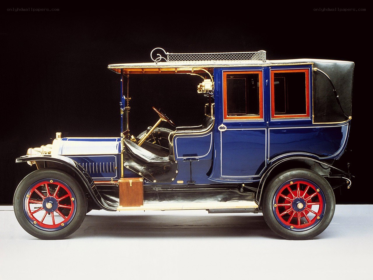 vintage blue automobile