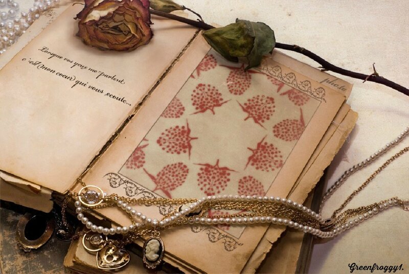 Vintage Book with Jewelry