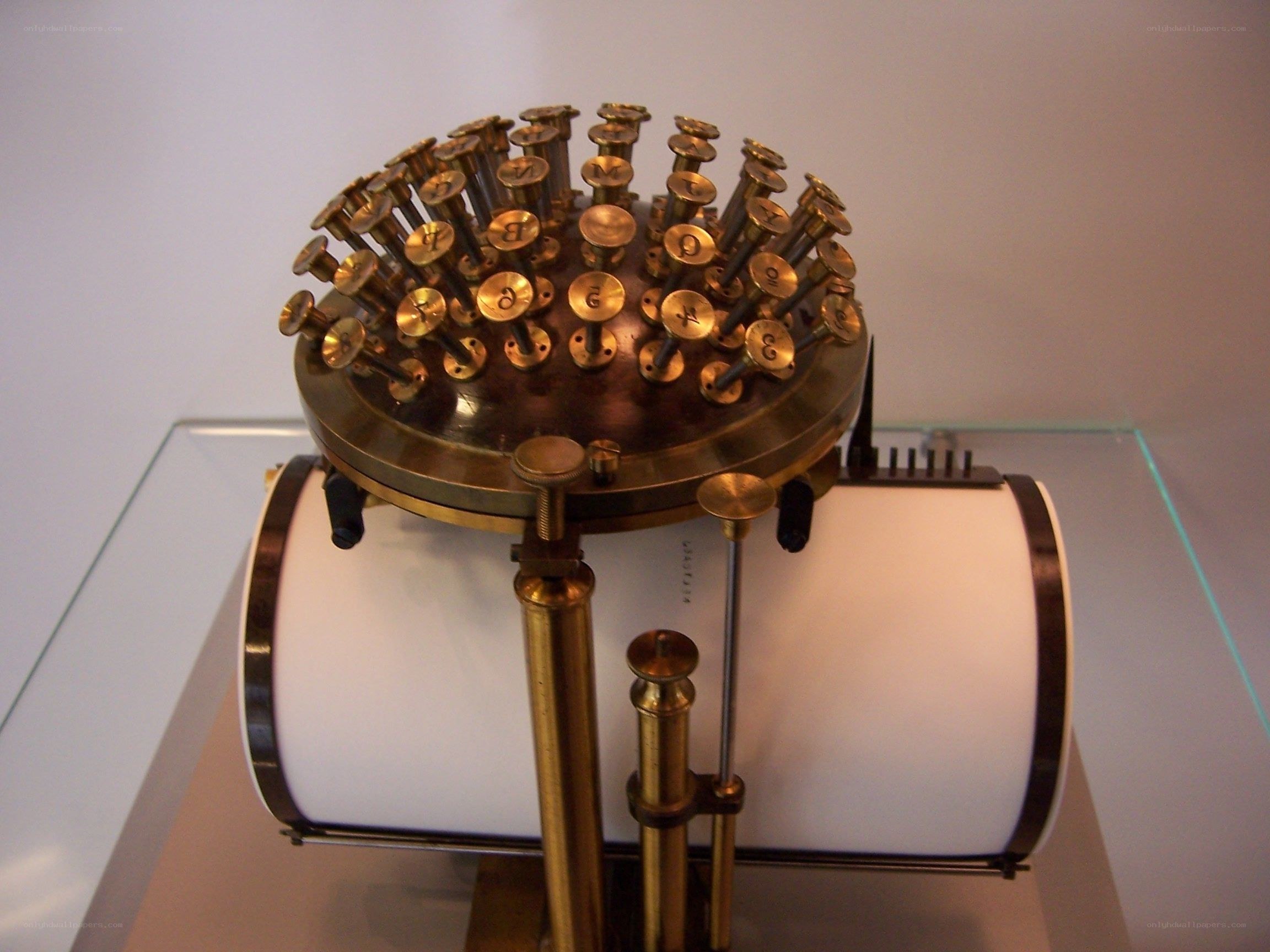 vintage brass telegraph machine