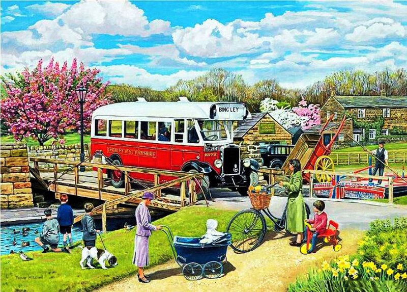 Vintage Bus on Bridge