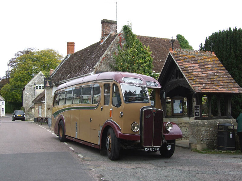 Vintage Bus on Street