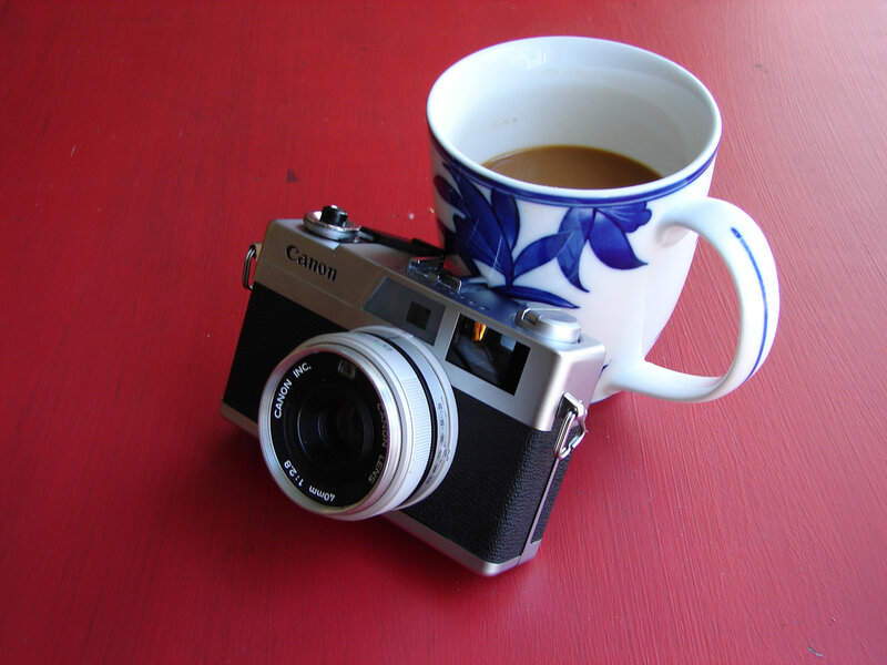 Vintage Camera and Mug