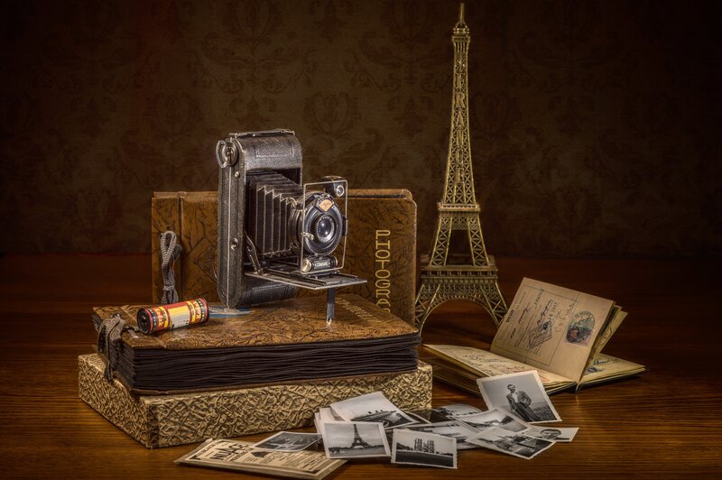 Vintage Camera and Photos — Brown