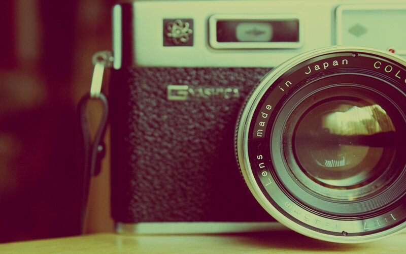 vintage camera close-up