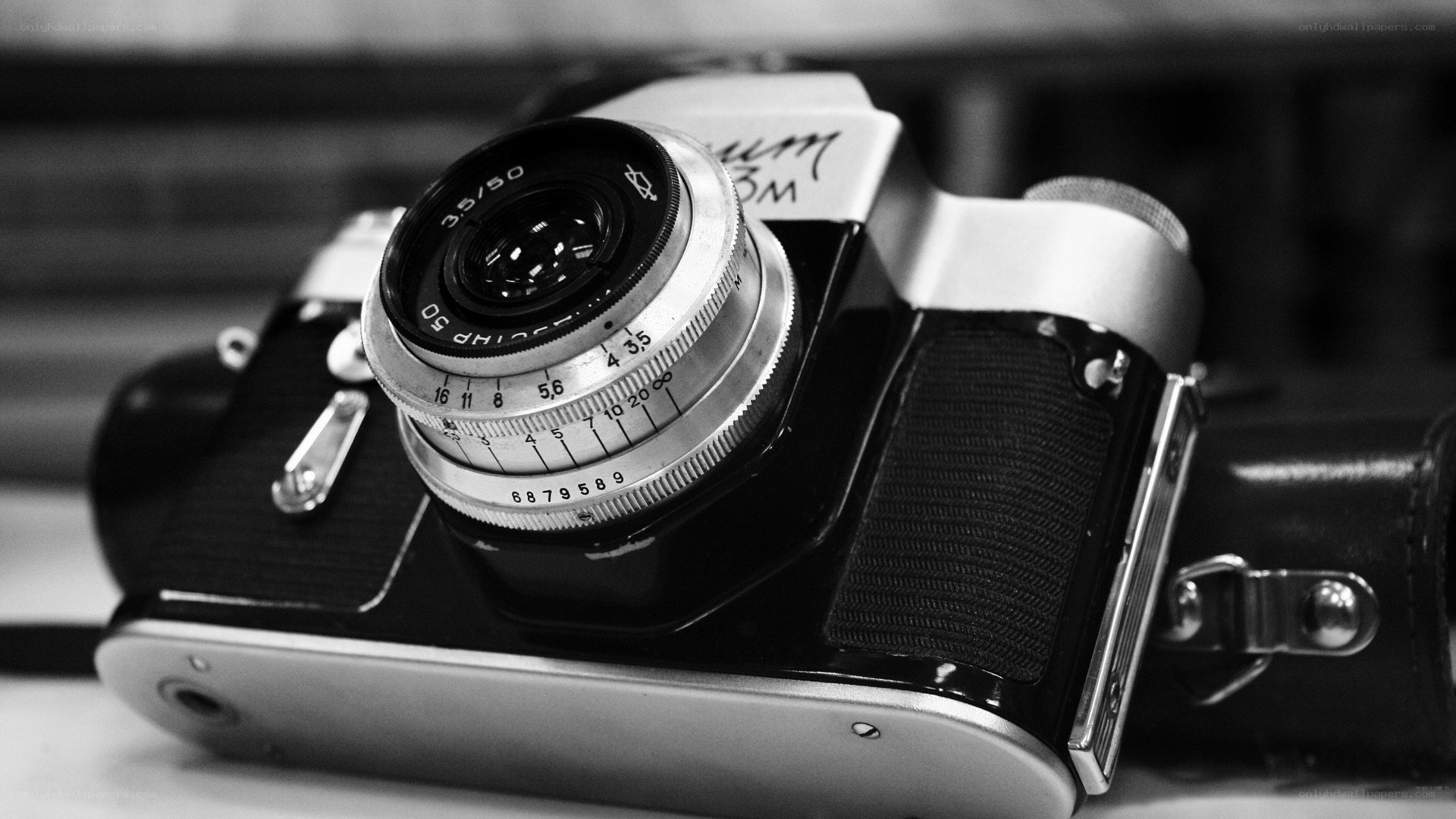 vintage camera in black and white