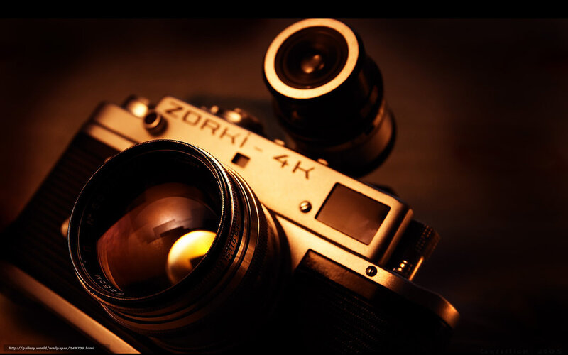 vintage camera in warm light