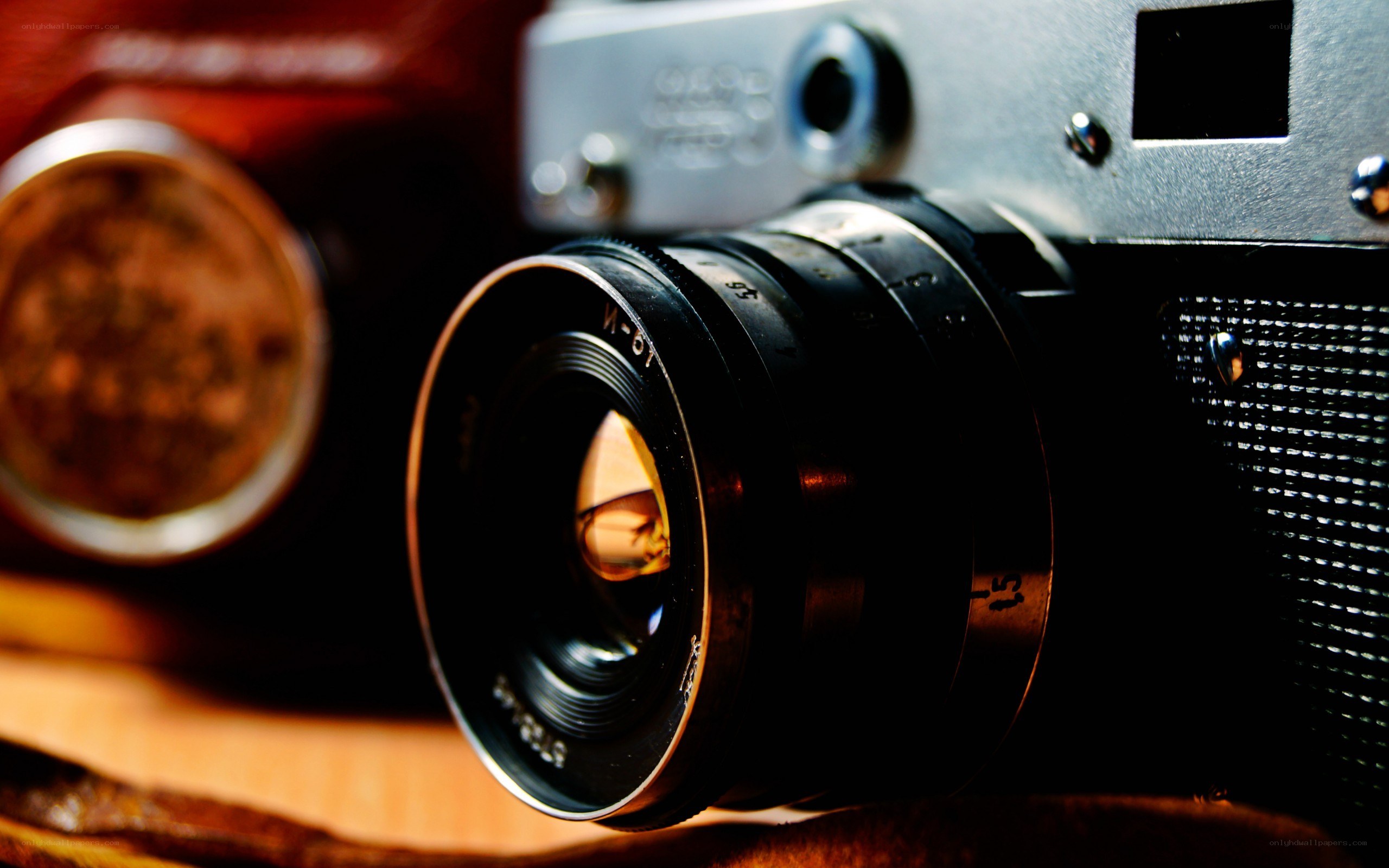 vintage camera lens close-up