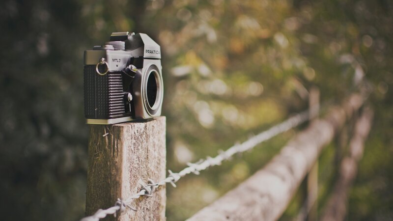 Vintage Camera on Post