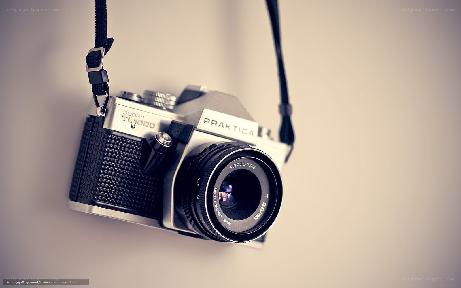 vintage camera on strap