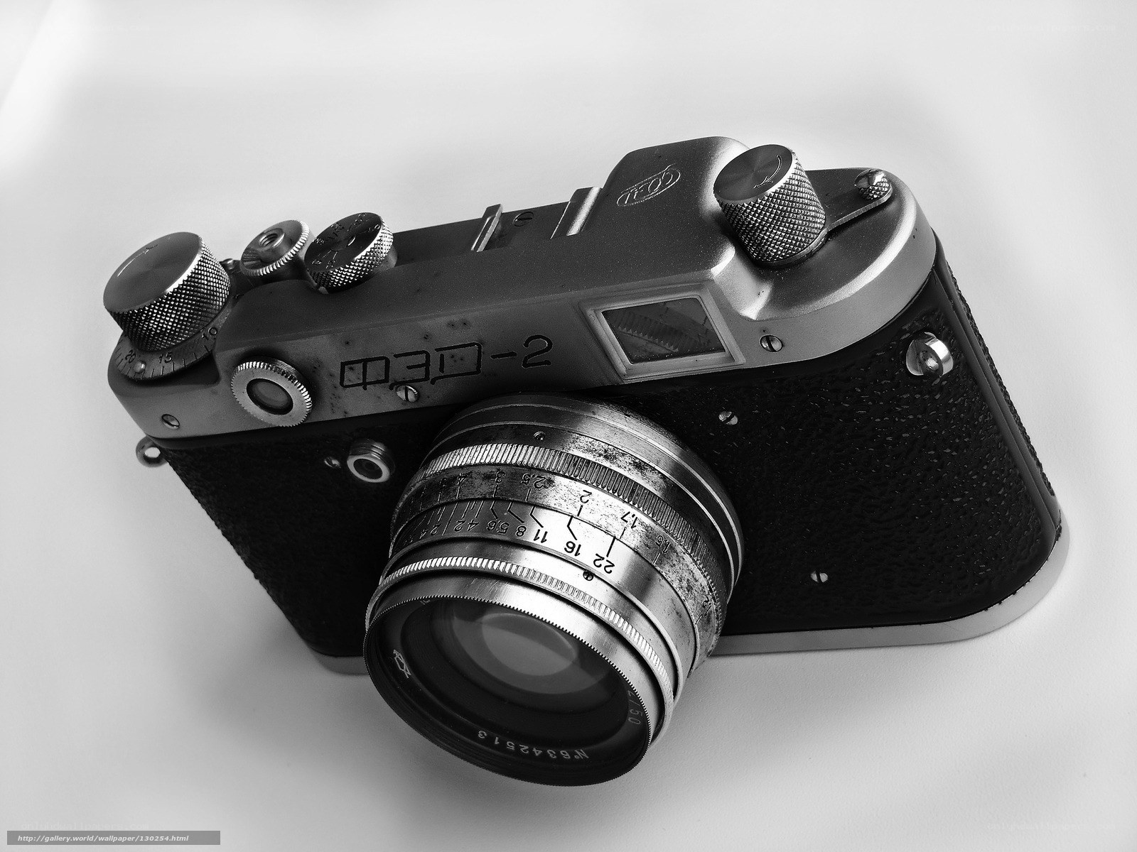 vintage camera on white background