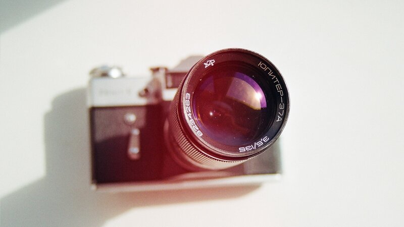 Vintage Camera on White Surface — Calm