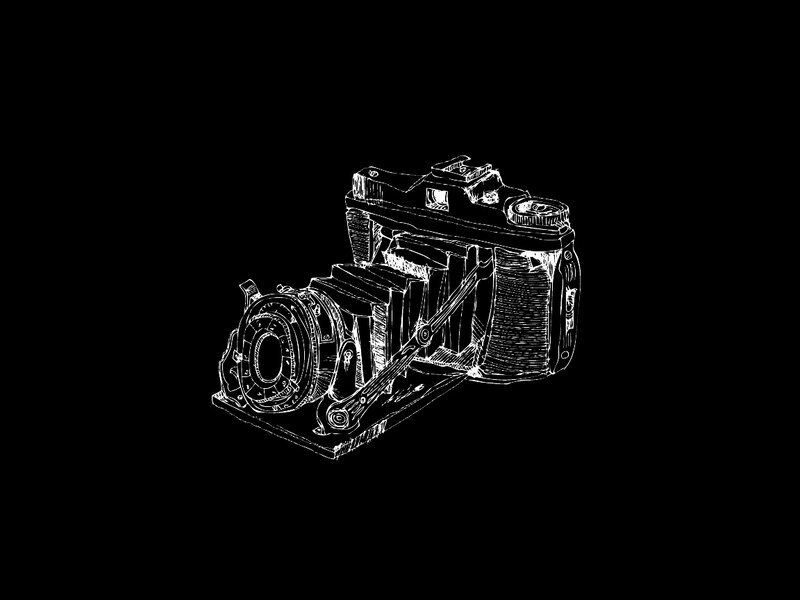 vintage camera sketch