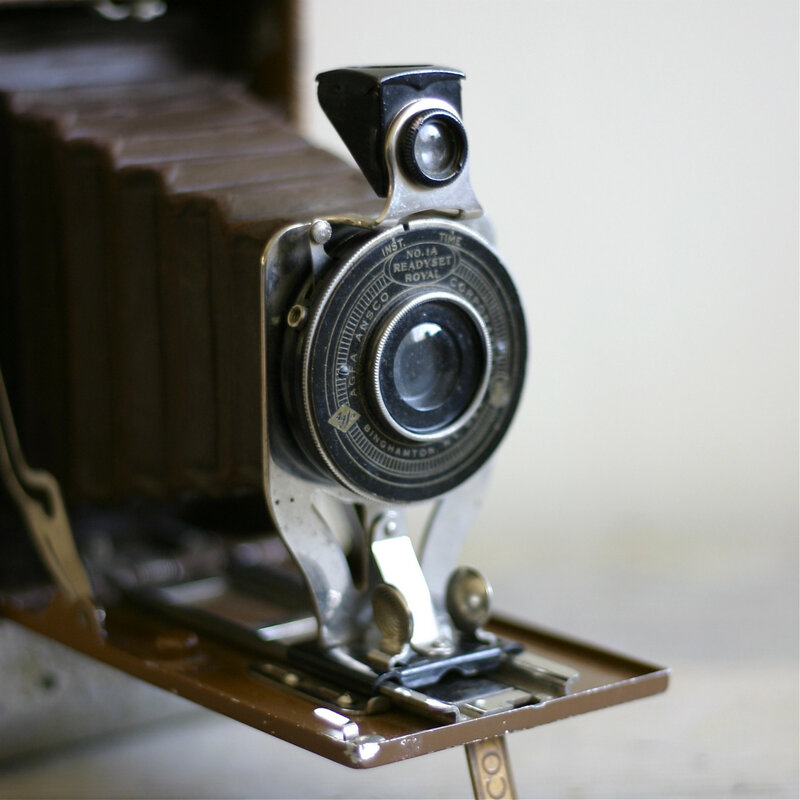 vintage camera with bellows