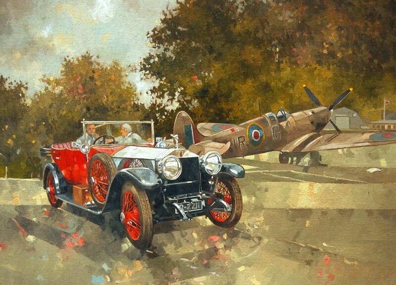 Vintage Car and Airplane