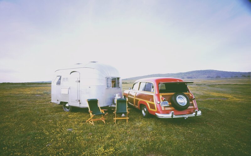 Vintage Car and Trailer