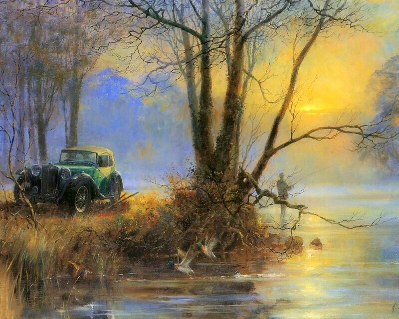 Vintage Car by River