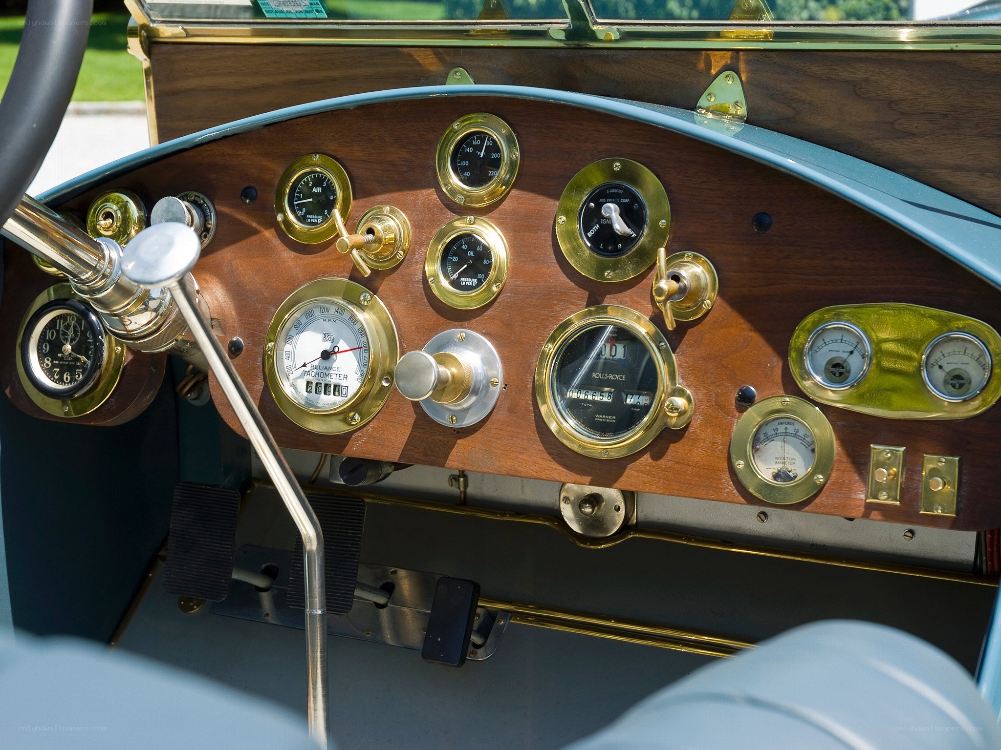 vintage car dashboard