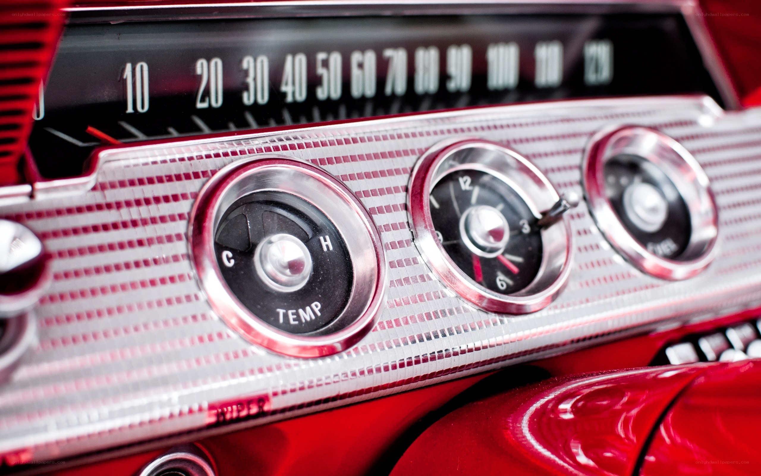 vintage car dashboard close-up