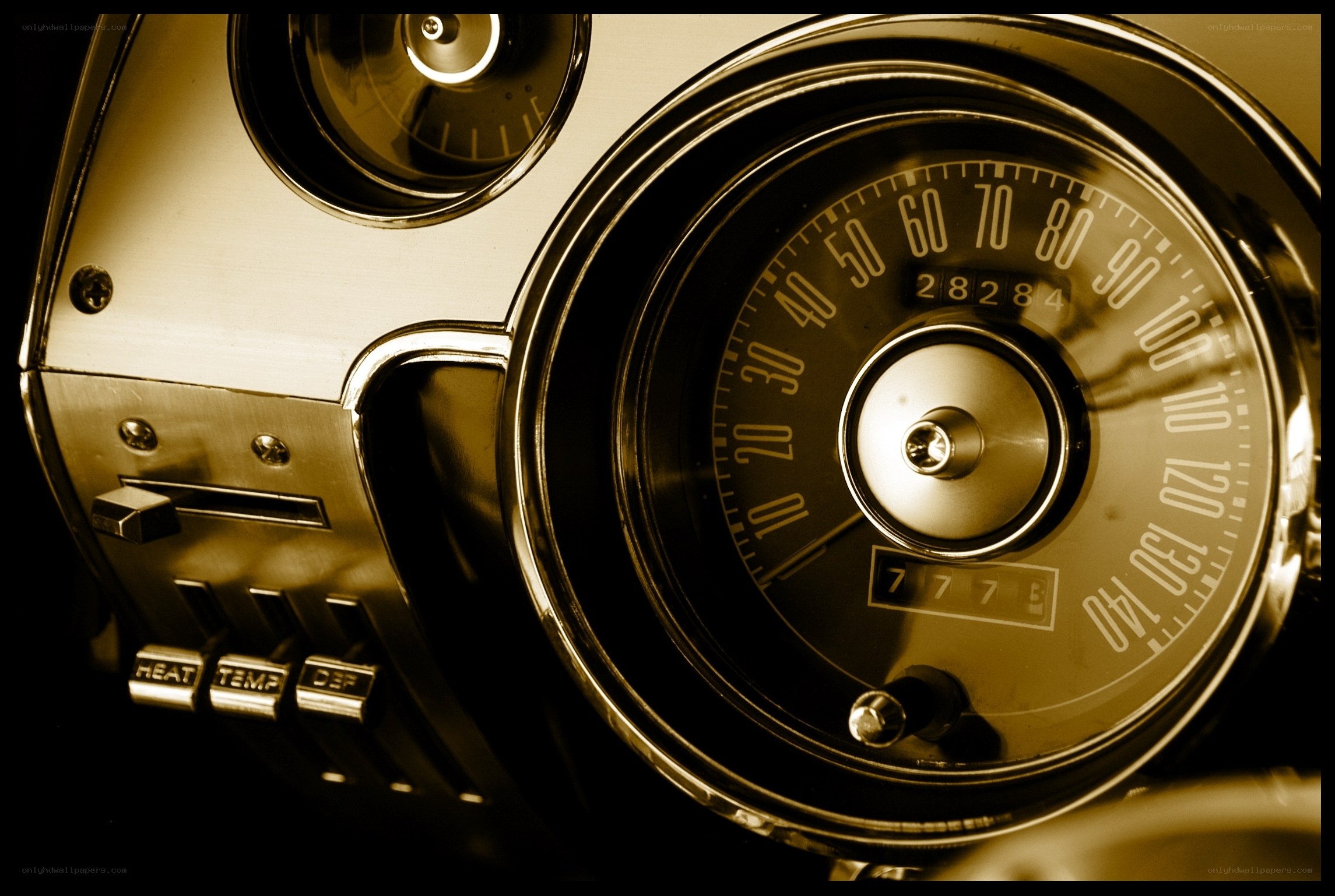 vintage car dashboard close-up