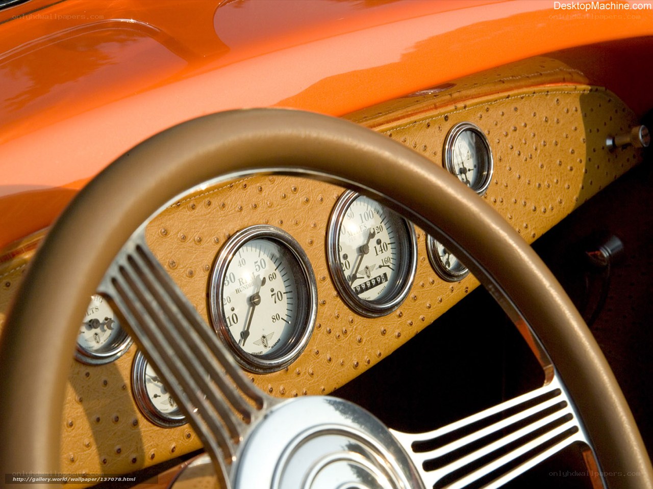 vintage car dashboard interior