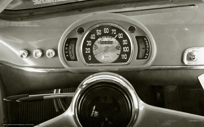 vintage car dashboard