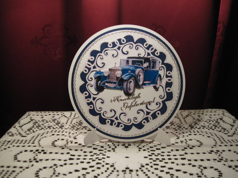 Vintage car decorative plate