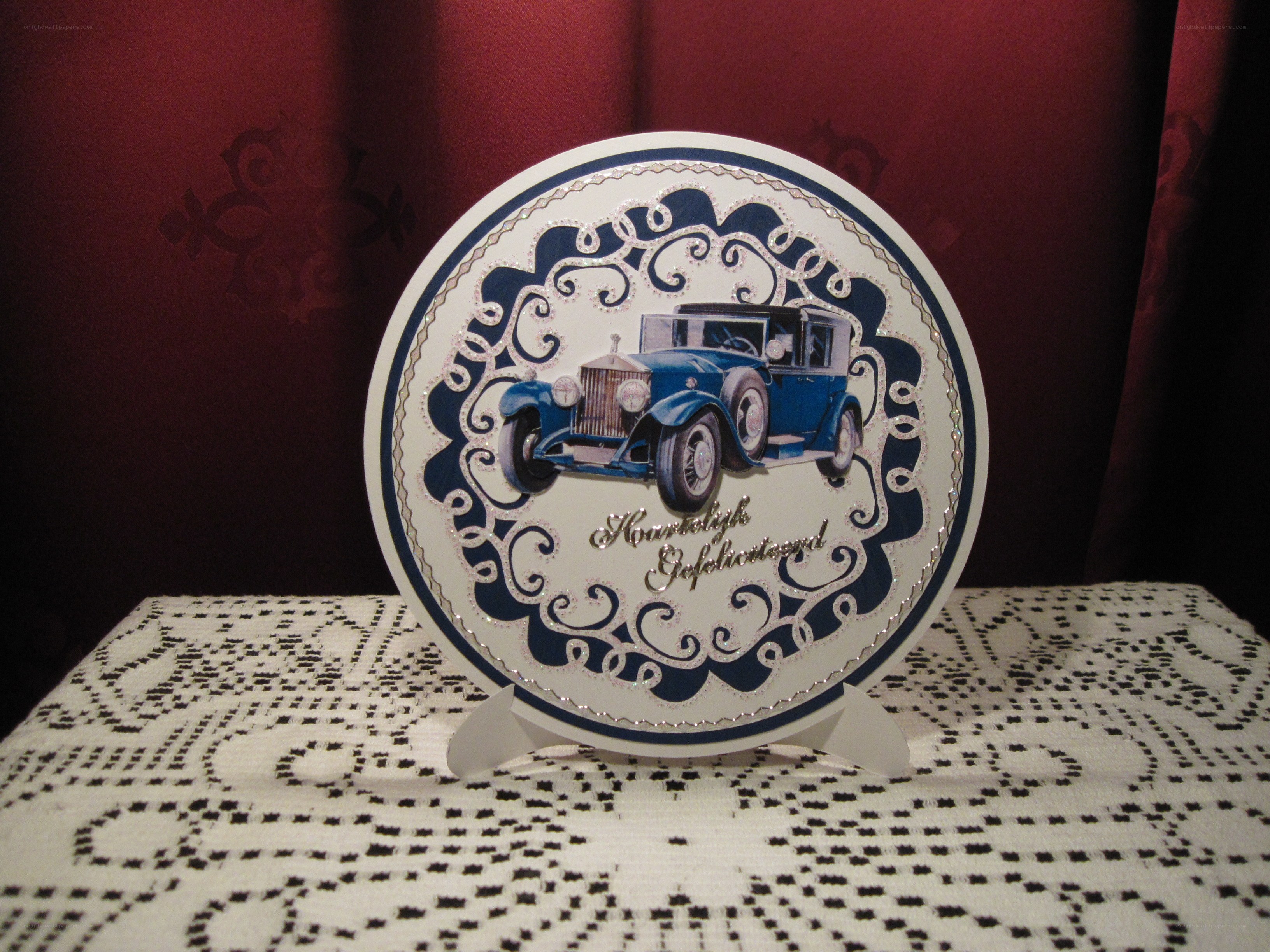 Vintage car decorative plate