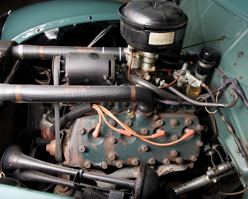 Vintage car engine bay