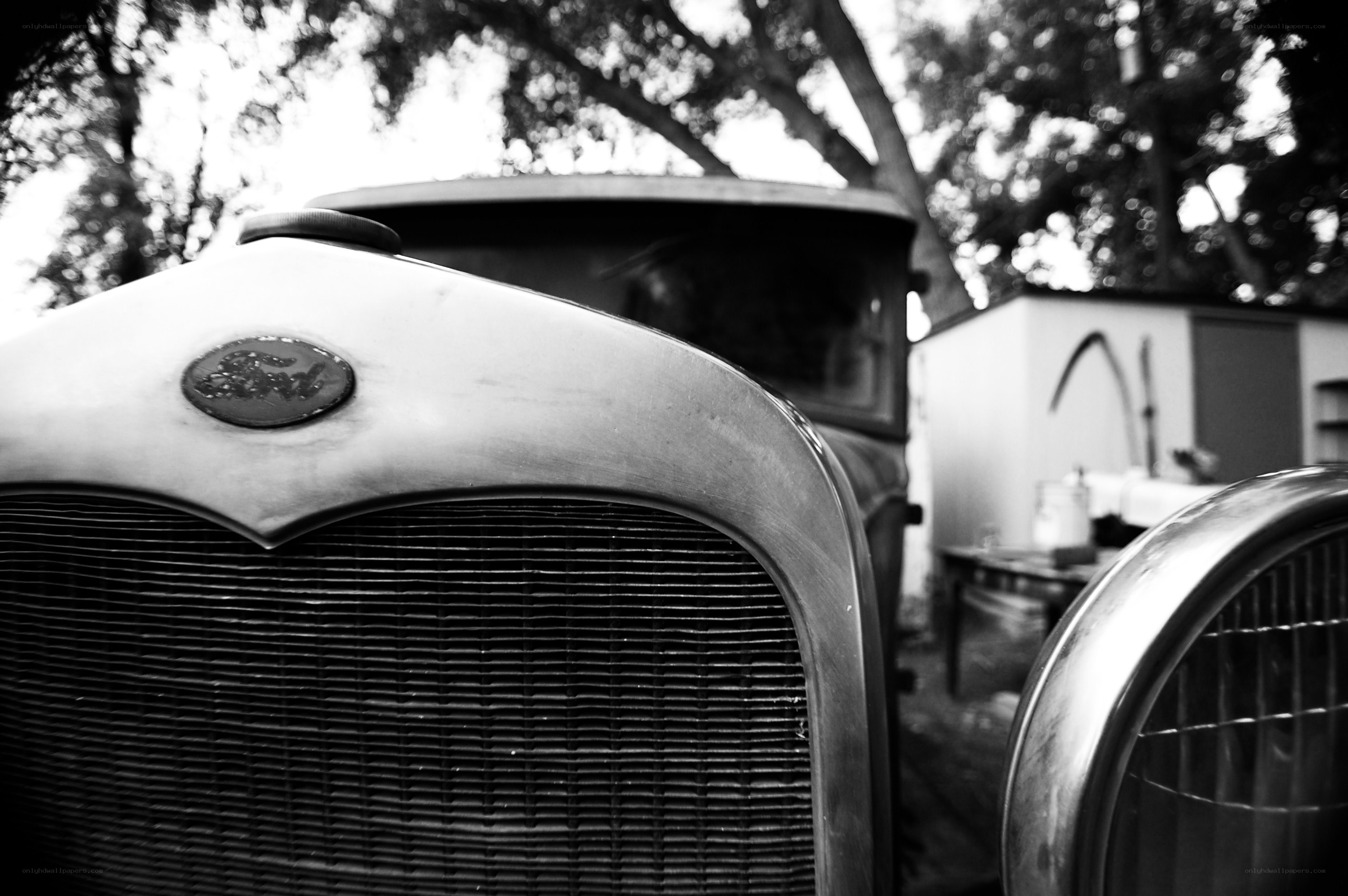 vintage car front view