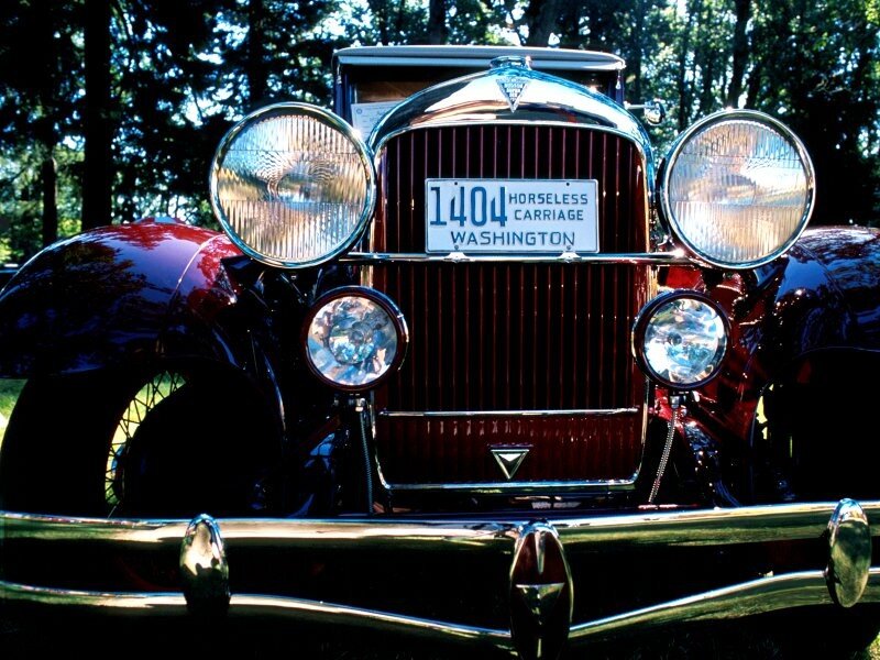 Vintage car front view