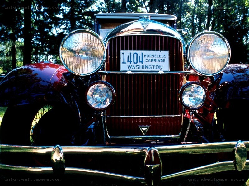 Vintage car front view