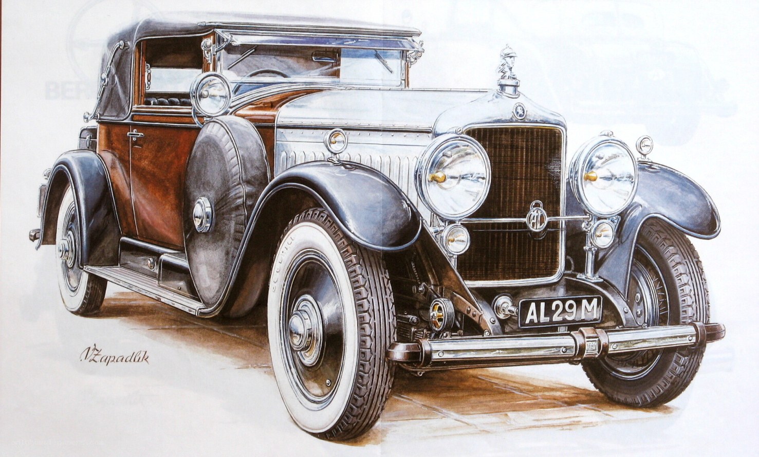 Vintage car illustration
