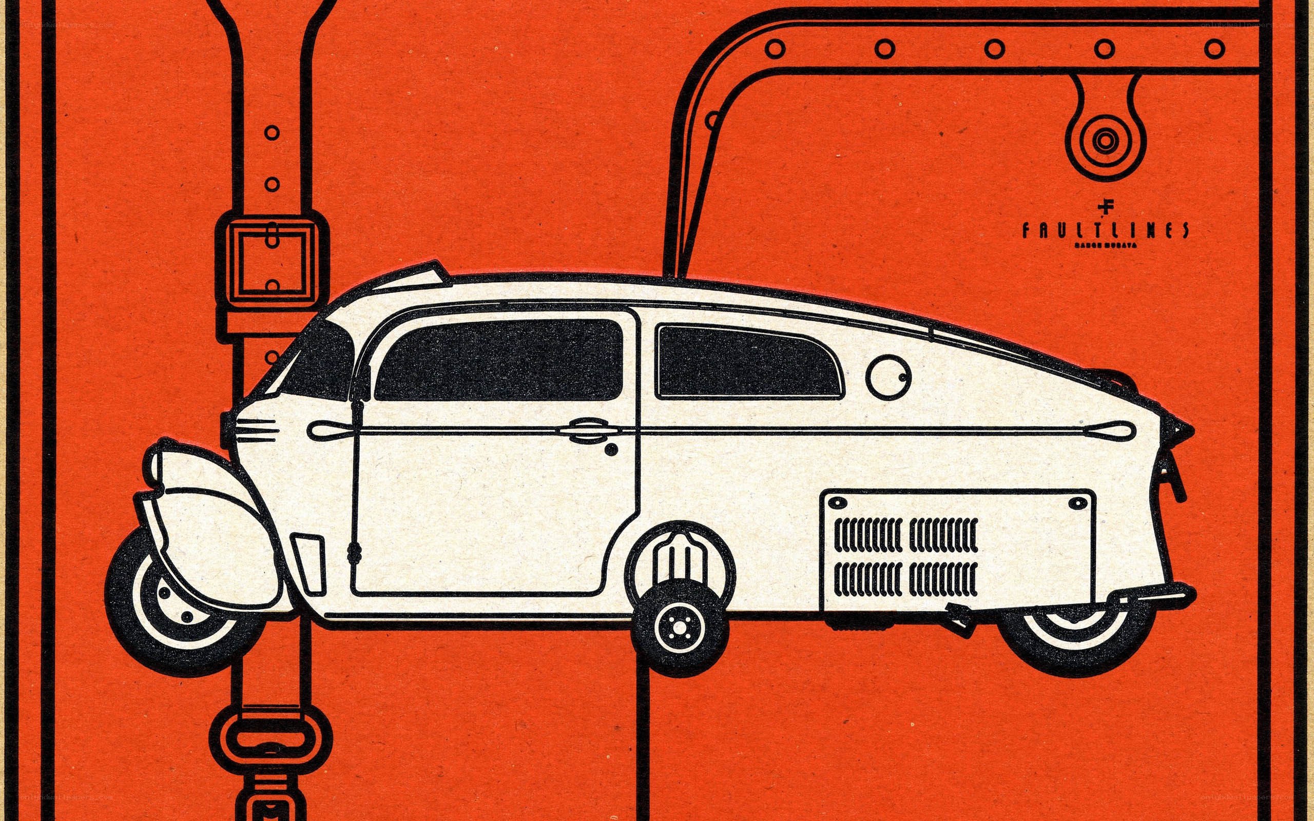 vintage car illustration