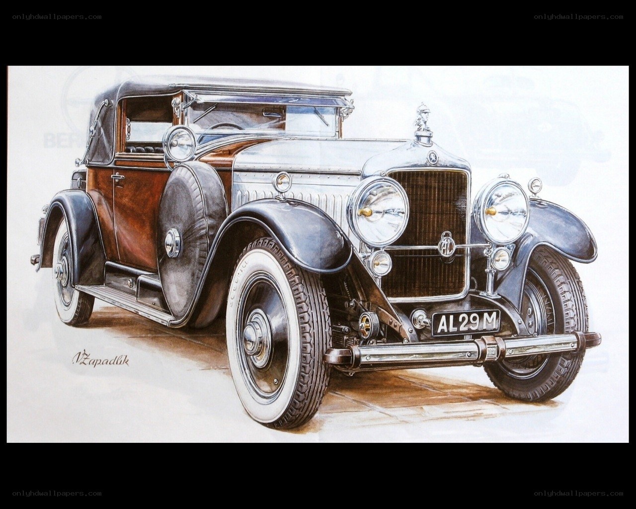 Vintage car illustration