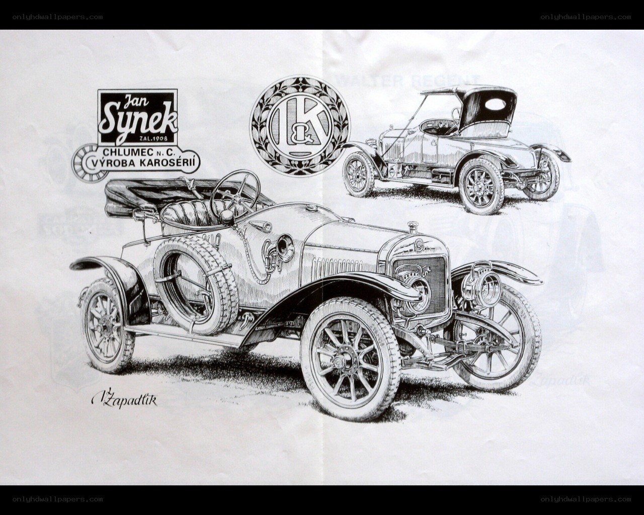 Vintage car illustration