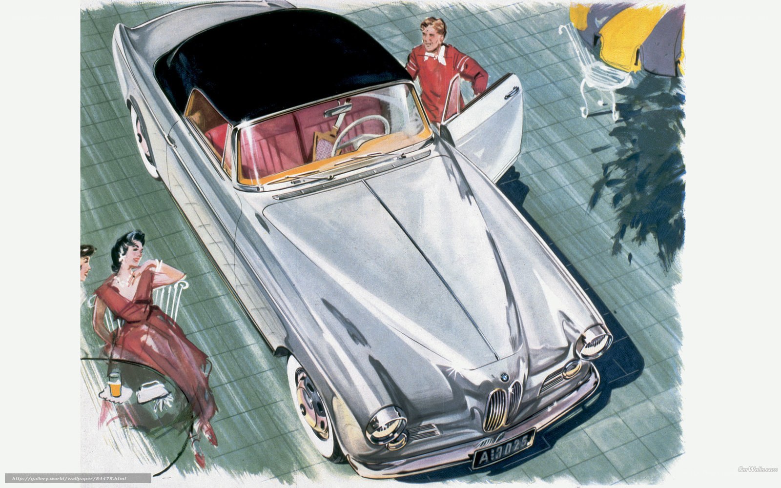 Vintage car illustration