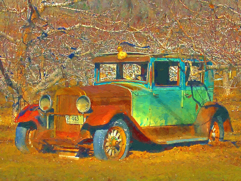 Vintage Car in Autumn