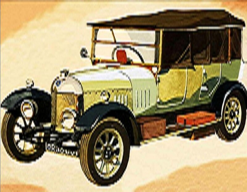 Vintage Car in Desert