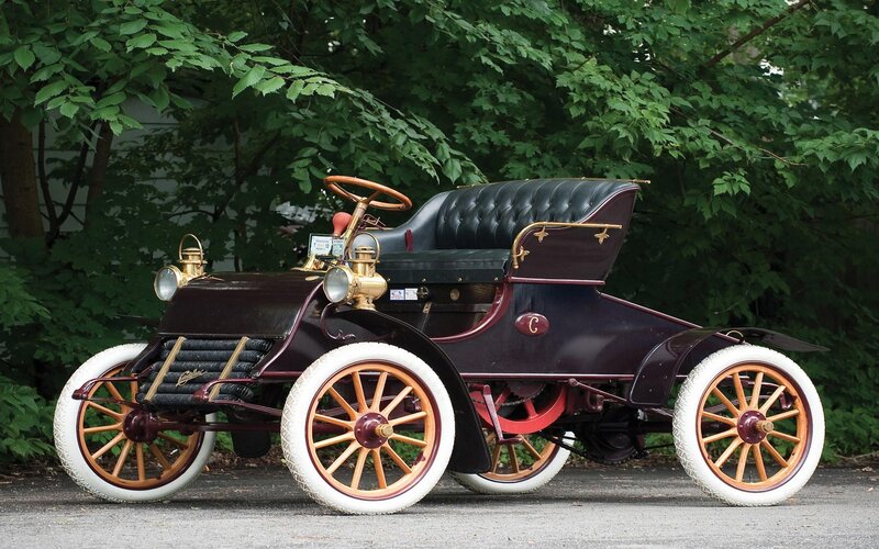 Vintage Car in Forest — Black