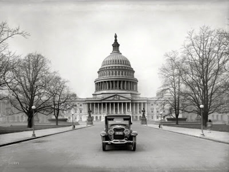 Vintage Car in Front of Capitol