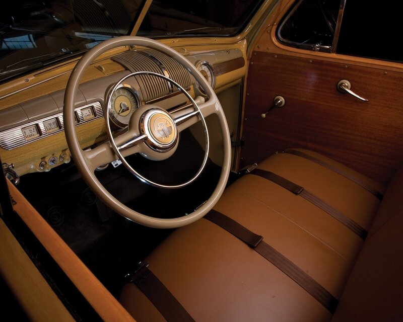 Vintage car interior
