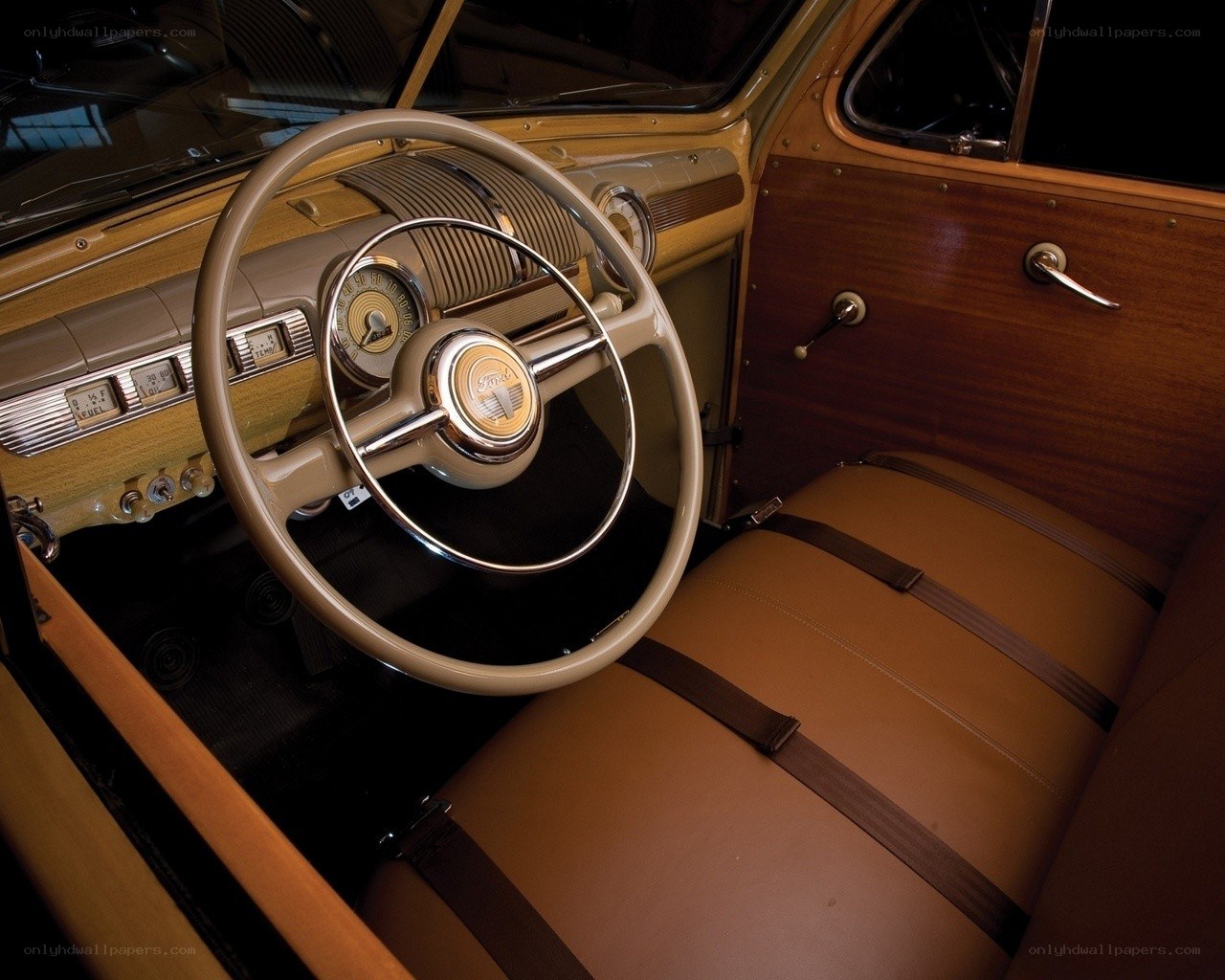 Vintage car interior