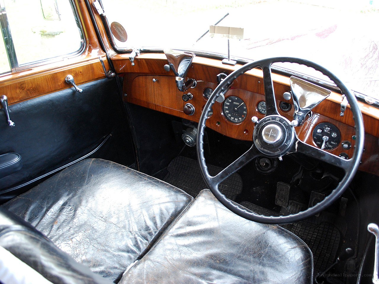 vintage car interior