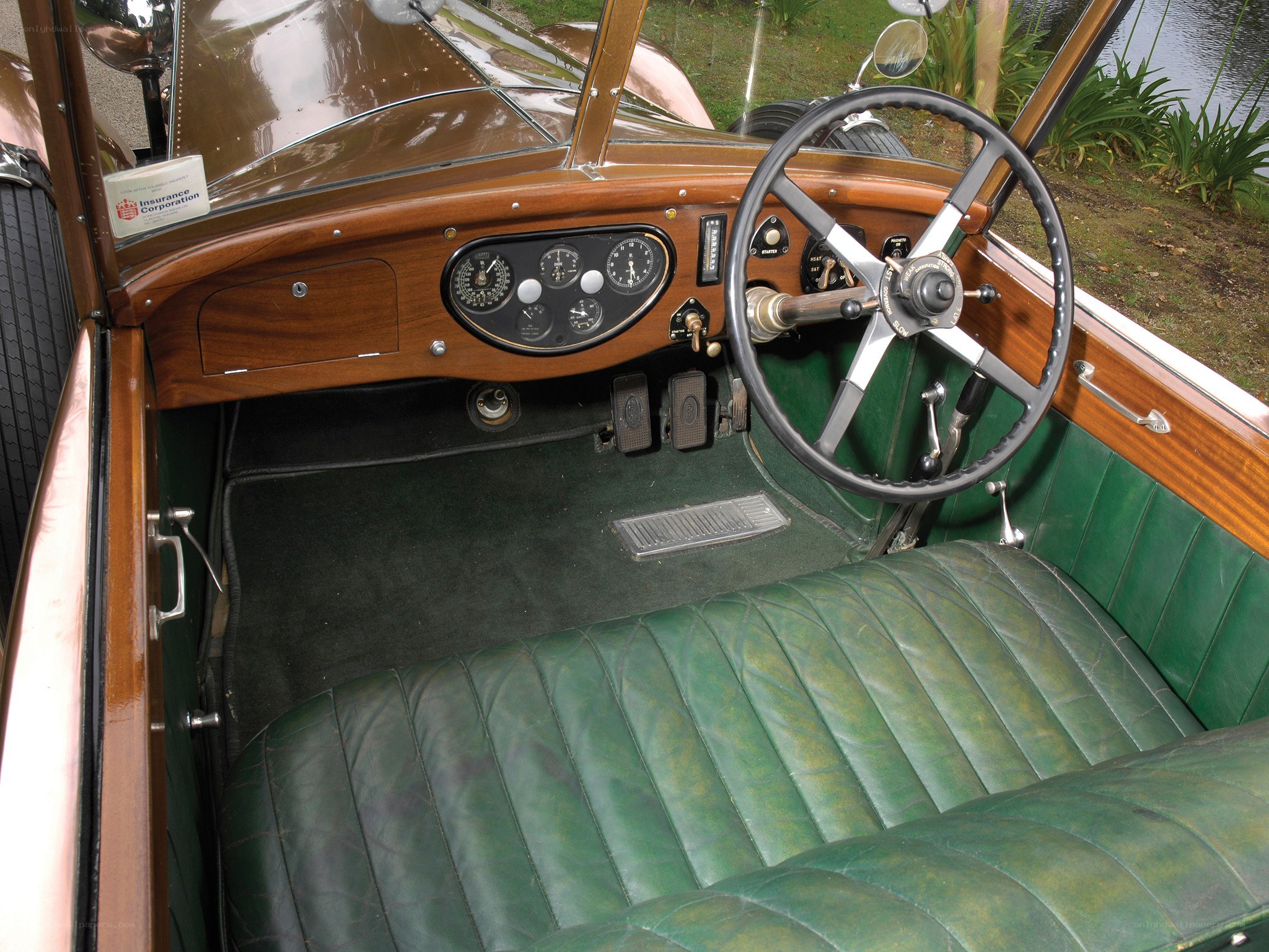 vintage car interior
