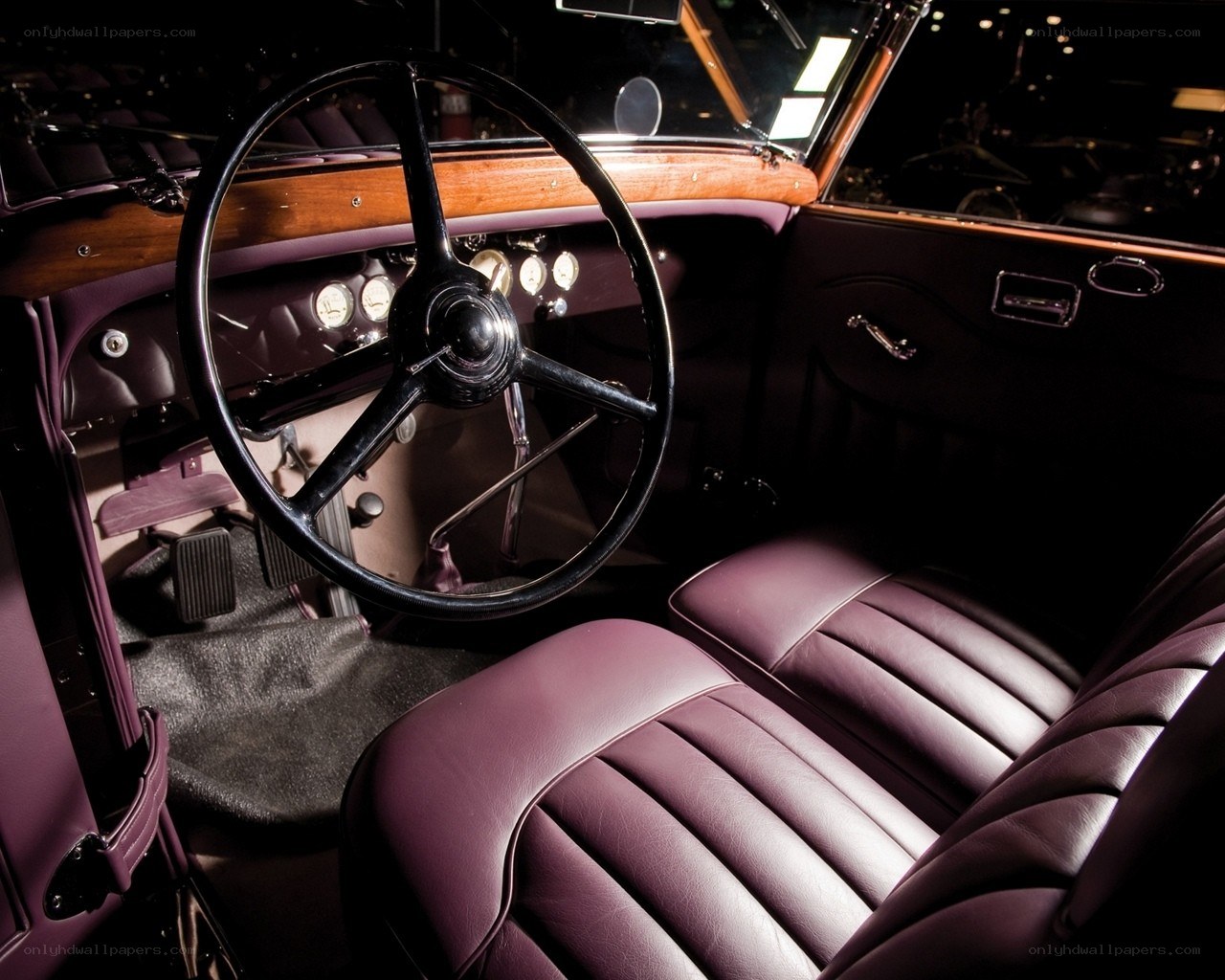 vintage car interior