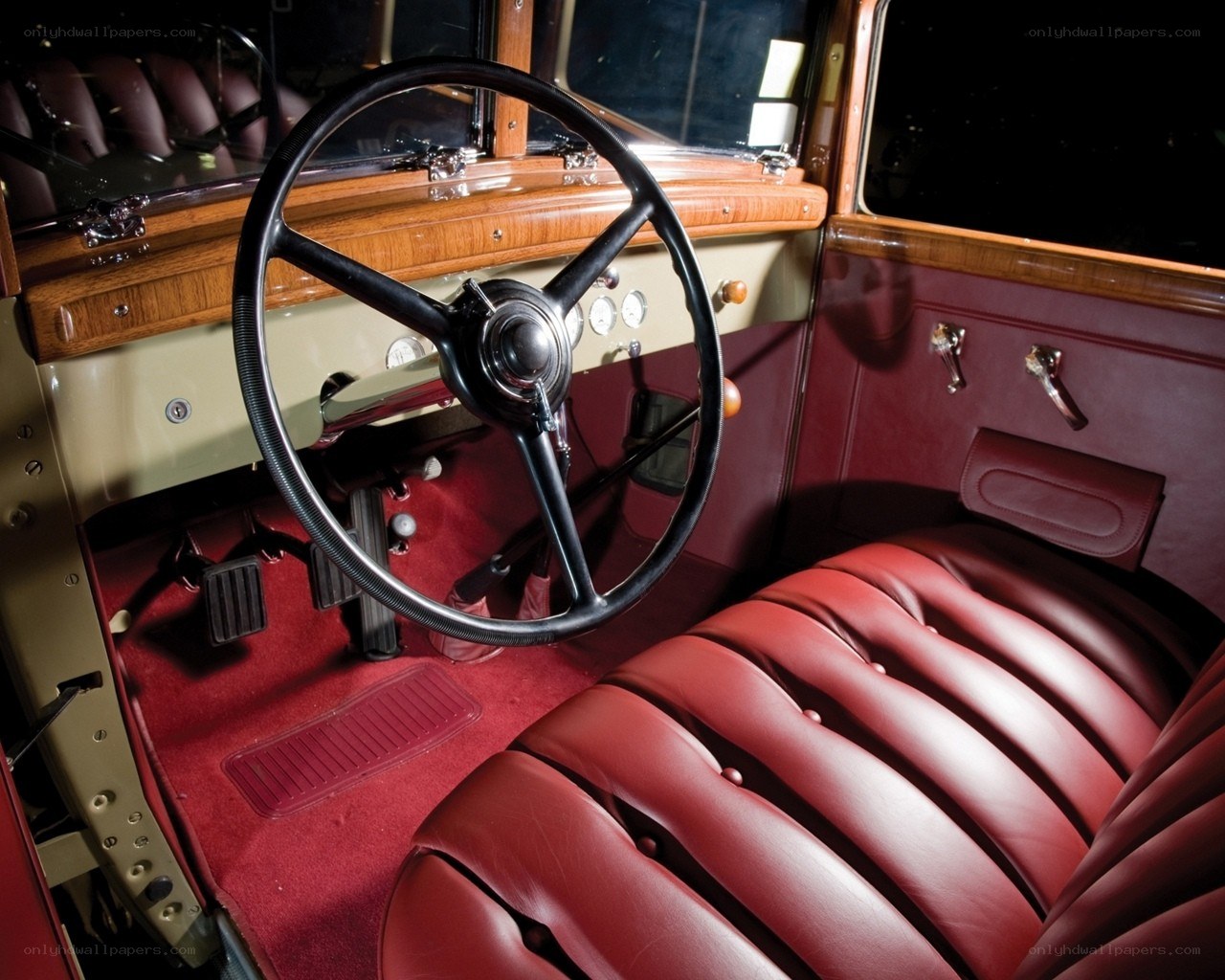 vintage car interior