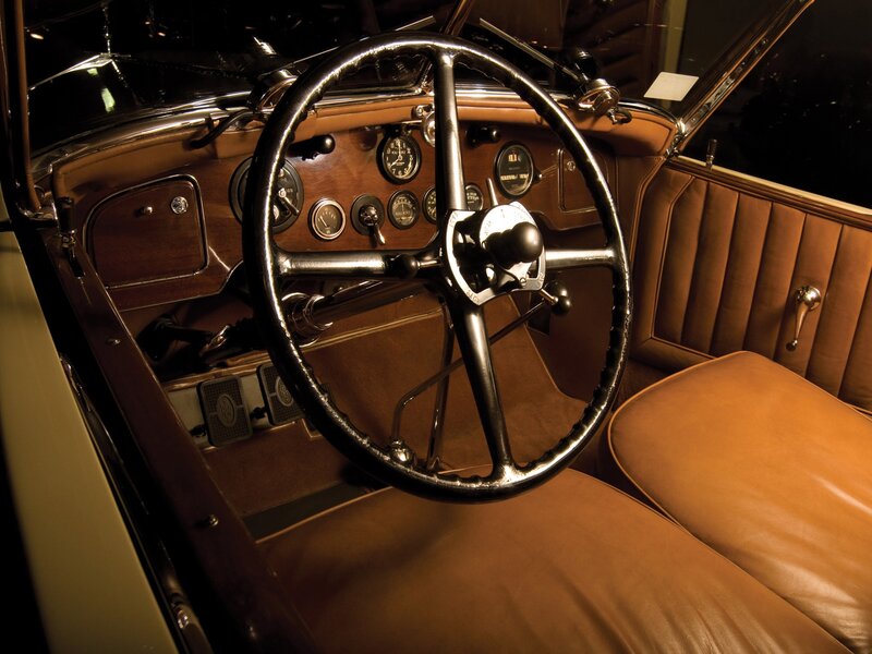 Vintage Car Interior — Brown, Dramatic