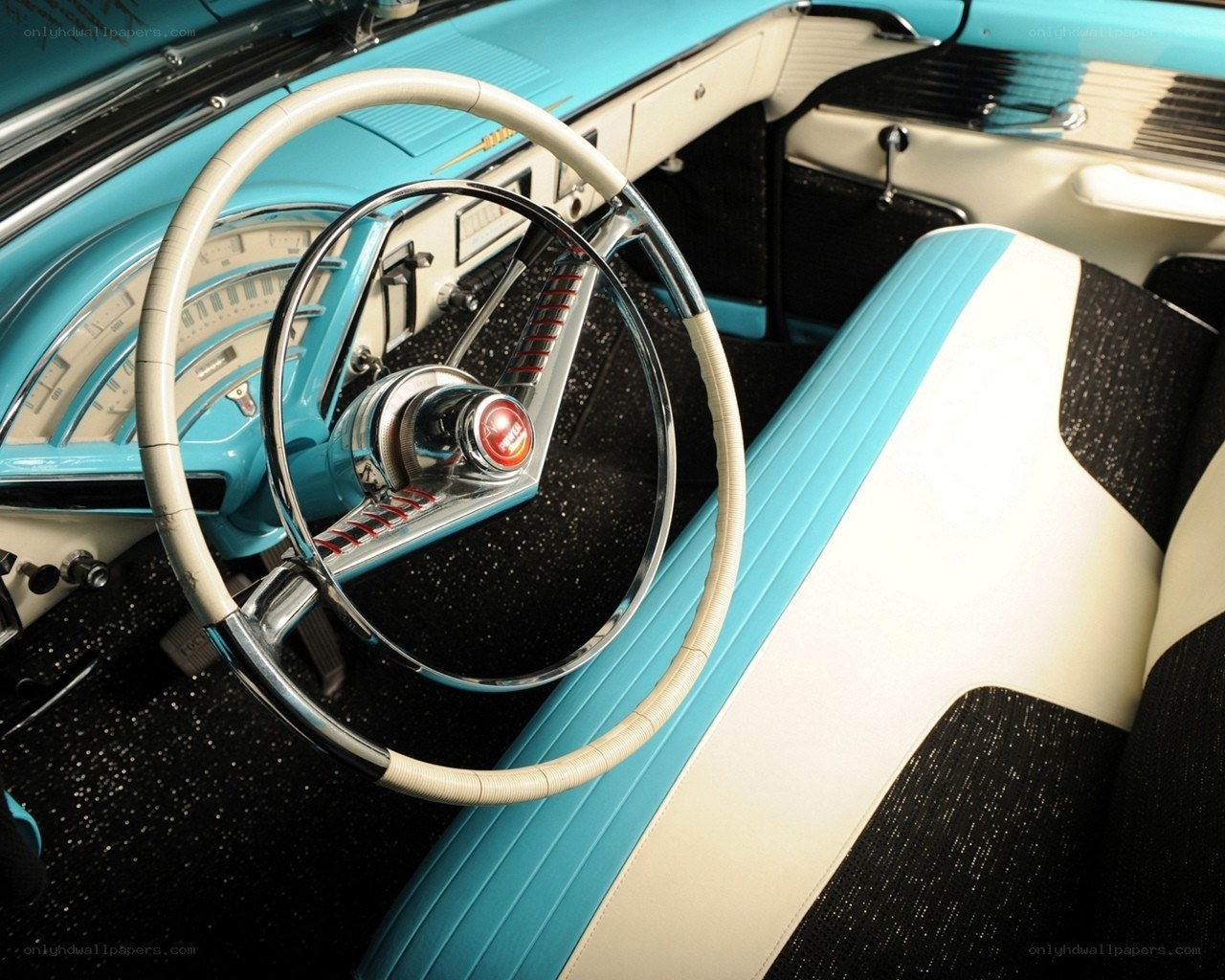 vintage car interior dashboard